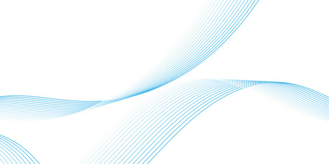 Abstract blue smooth wave on a white background. Dynamic sound wave. Design element. vector texture pattern eps10