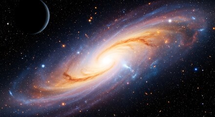 Obraz premium Spiral Galaxy in Deep Space.