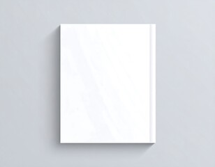 Blank white book cover mockup