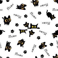 Cat Pettern Seamless Design