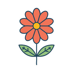 Botanical Flower Vector Illustration
