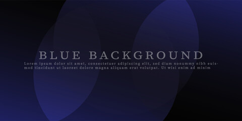 Modern dark blue abstract horizontal banner background with glowing geometric lines.Suitable for covers, brochures, presentations, flyers. vector