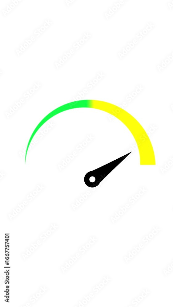 Aufkleber digital speedometer animation showing moderate reading vertical video. abstract digital speedometer 