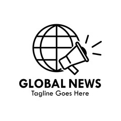 global news logo template illustration