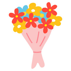 Cute Flower Bouquet Stickers