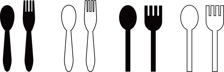 カトラリーイラスト - Cutlery illustration - レストラン・食事