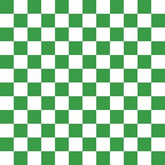 Stylish dark green and white checkerboard seamless pattern vector. Perfect for retro aesthetics, digital wallpapers, textiles, and packaging.