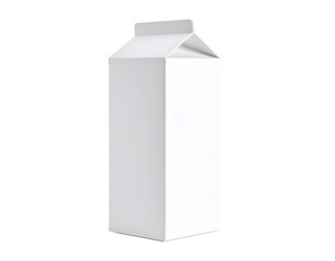 White milk carton with transparent background