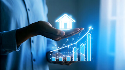 Confidently visualize booming home sales and real estate investment growth with this inspiring financial success graphic.