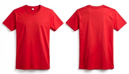 Bright red plain short sleeve T-shirt for casual wear made from lightweight soft fabric perfect for everyday use and comfortable everyday clothing options