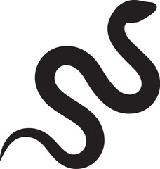 Naklejka premium Black snake vector illustration symbol design