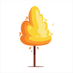 Lineart Summer Pine Tree Vector Illustration