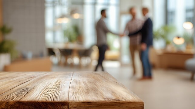businessmen shaking hands in modern office space - Powered by Adobe