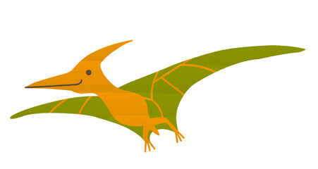 水彩風カラーの恐竜　プテラノドン © れふと