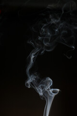 Ephemeral Dance of Smoke: Witness the elegant, ever-changing forms of ethereal smoke gracefully curling against a stark backdrop, a study in abstract elegance and atmospheric textures.