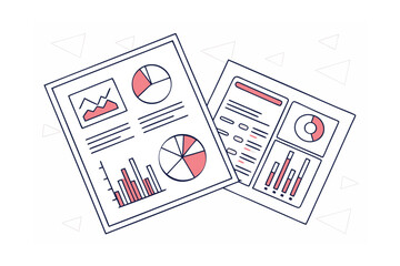 Informative graphic design of overlapping data reports with Copy Space
