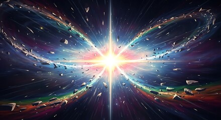 Explosion of Cosmic Energy Creating a Celestial Butterfly Nebula in the Vast Universe