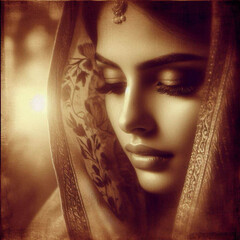 India girl wall art
