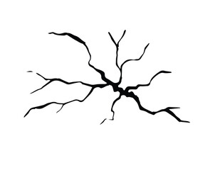 hand drawn cracked glass wall egg ground in cartoon doodle style vector