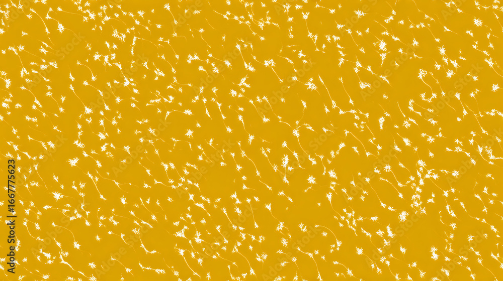 Aufkleber abstract seamless pattern. white dots and graceful lines on a bright yellow abstract background. art