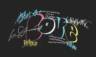 Urban street graffiti love slogan with motivational quotes, Urban typography love slogan graffiti font, graffiti slogan art, Urban hipster street art graffiti beyond love slogan.eps