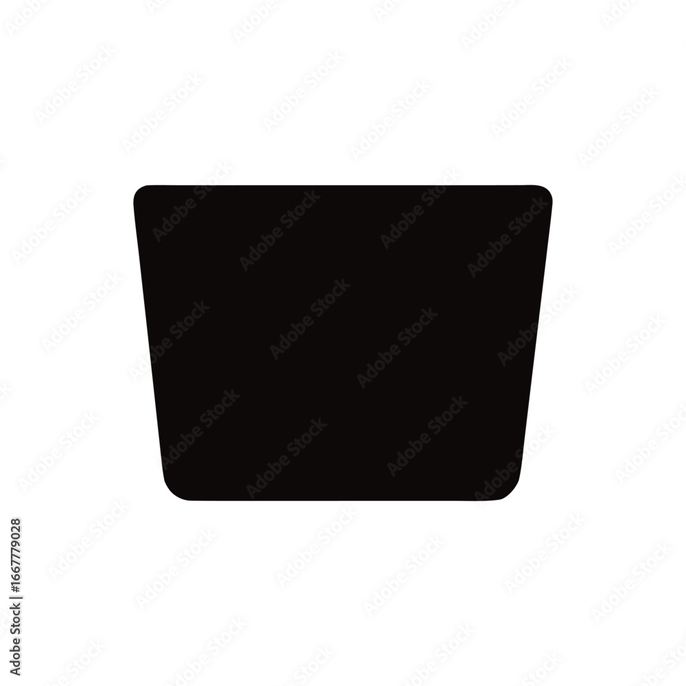 Poster abstract black shape with rounded corners for graphic design and modern art projects a versatile ele