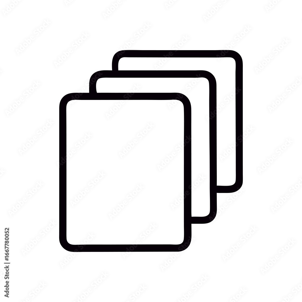 Poster three documents icon design representing multiple files and data synchronization for business and te