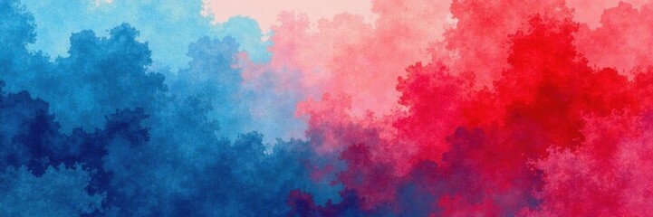 Abstract red blue watercolor wash seamless texture, pattern, art