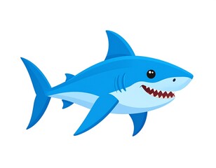 Cartoon shark profile view