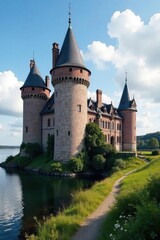 Vadstena Castle, intricate details, imposing structure, fortification, day