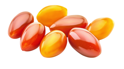 Fresh cherry tomatoes isolated on transparent background 