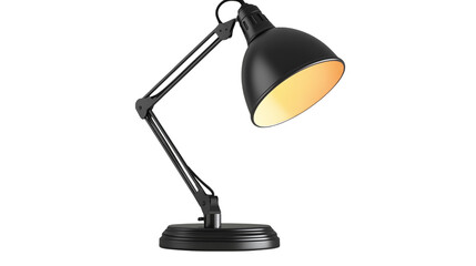 Modern LED task lamp with color temperature control isolated on transparent background 