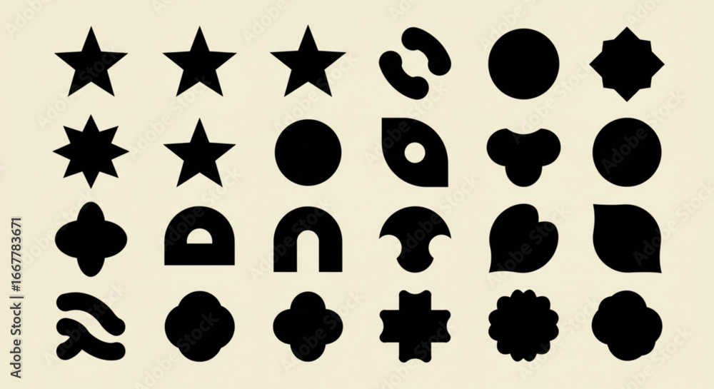 Poster modern geometric shapes create a bold, minimalist graphic pattern for impactful design projects and 