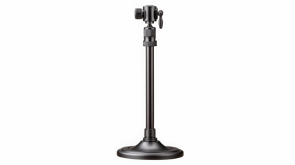 Black Metal Microphone Stand with Round Base