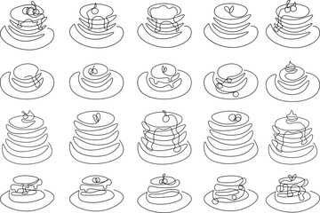 Pancake Line Art