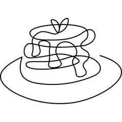 Pancake Line Art