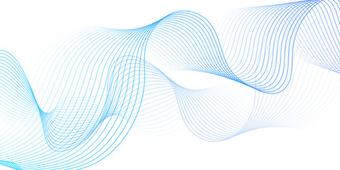 blue wave curve lines banner background design. Digital frequency track equalizer. Stylized line art background. modern soft luxury texture with smooth and clean vector subtle background illustration