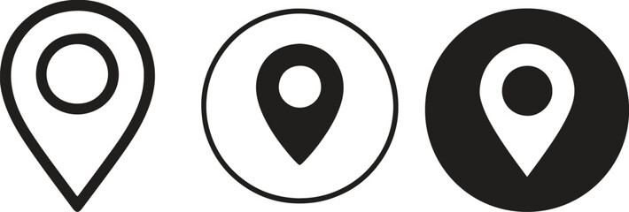 Location icon black and white background
