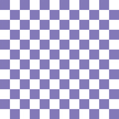 Soft lavender and white checkerboard seamless pattern vector. Great for gentle design projects, pastel backgrounds, textiles, and stationery.