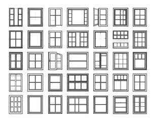 Various window styles in outline