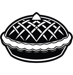 Vector cartoon illustration of various delicious birthday cakes and desserts with cream, chocolate, and cherry on a plate