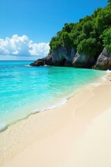 Soft sand, crystalline water lapping shore, Bora Bora , beautiful, shore, Bora Bora