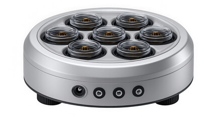 Round Charger Base with Seven Pods on Black