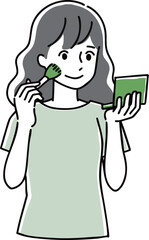 メイク　女性の顔