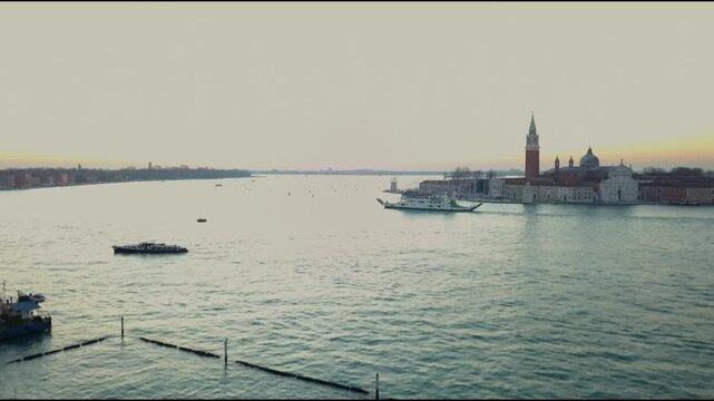 Venice Italy Europe Drone Footage 4K