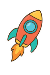 vector illustration of rocket
