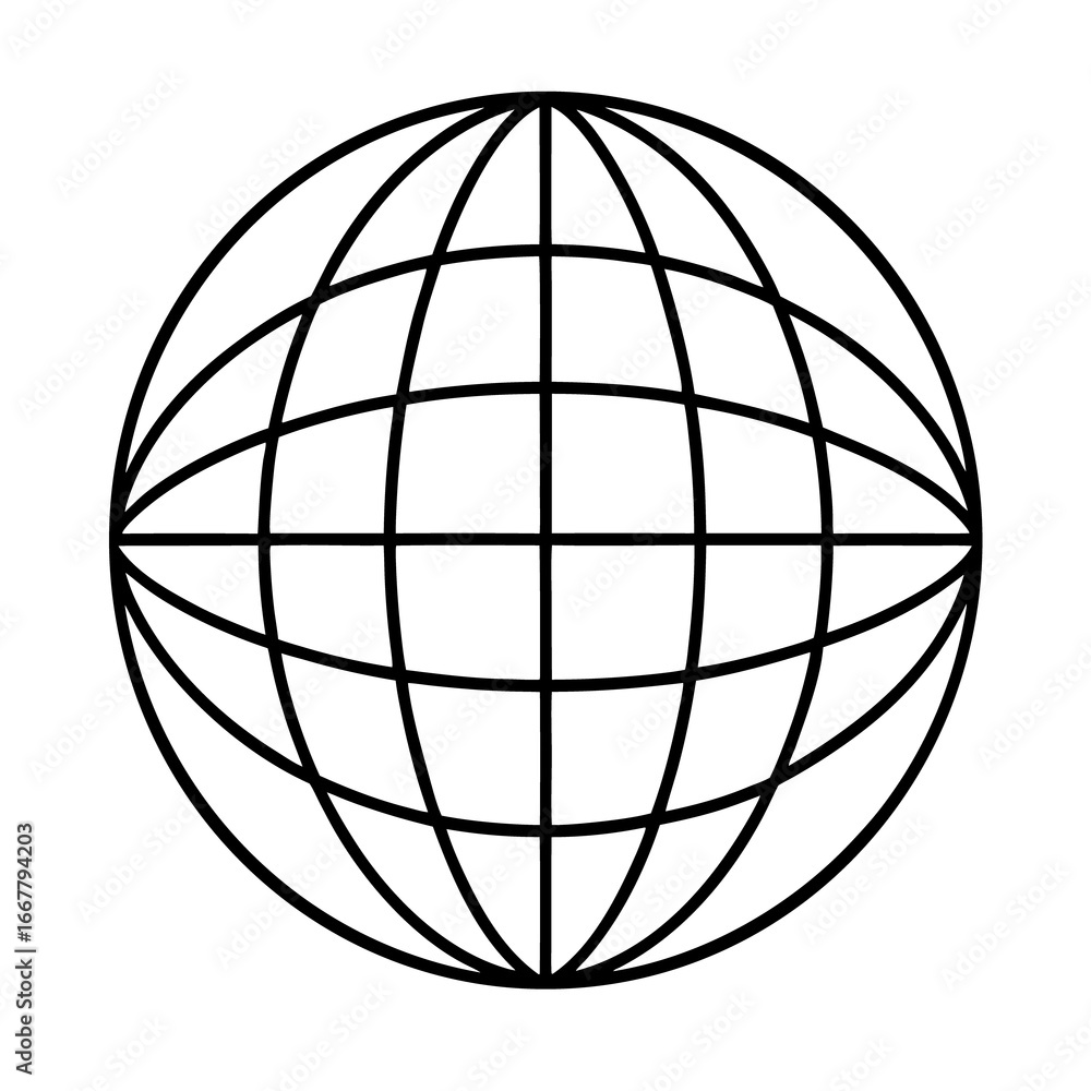 Poster a modern disco globe network with an illuminated wire grid design concept