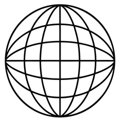 Globe icon vector illustration of the earth sphere