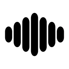 Audio Waveform Equalizer Sound Icon Vector. ( original illustration, not AI Generated ).
