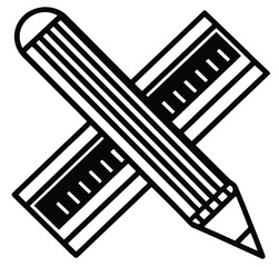 Vector black arrow and cross icon illustration for business and technology use